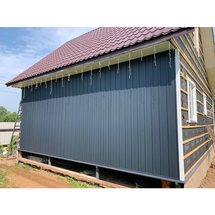 Виниловый сайдинг Docke Premium Вертикальный S7 Графит 3.00 фото 3