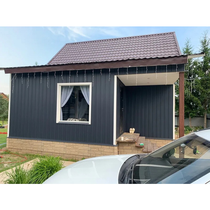 Виниловый сайдинг Docke Premium Вертикальный S7 Графит 3.00 фото 2