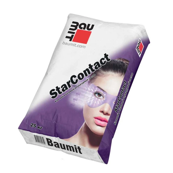 Универсальный клеевой и базовый штукатурный состав Baumit StarContact 25 кг