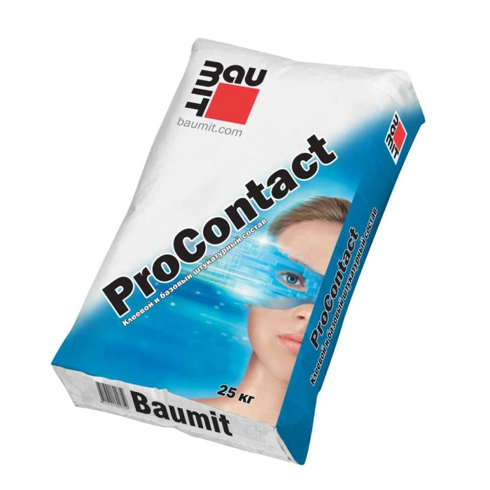 Универсальный клеевой и базовый штукатурный состав Baumit ProContact 25 кг