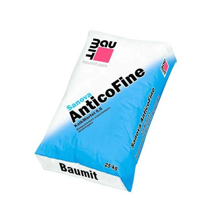 Известковая штукатурка Baumit Sanova AnticoFine 25 кг