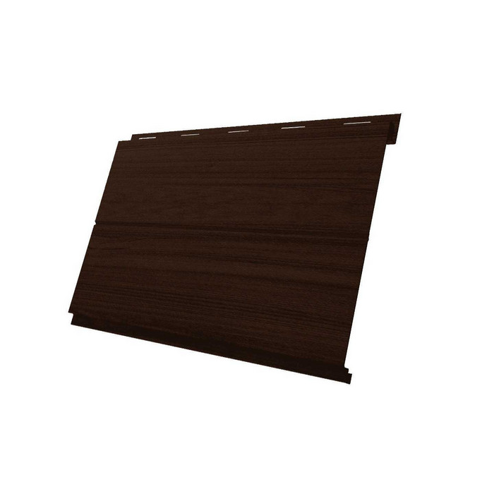 Металлический сайдинг Grand Line Вертикаль 0.45 мм prof Print Elite с пленкой Choco Wood