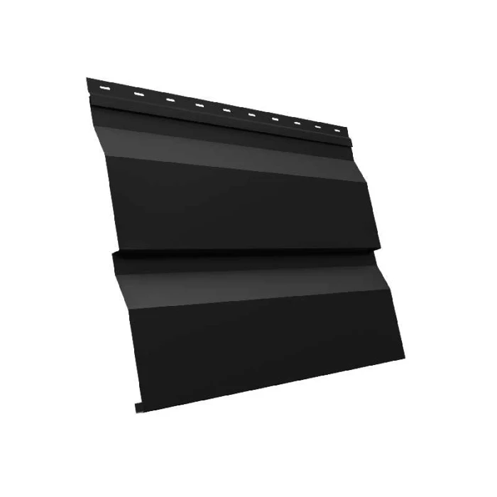 Металлический сайдинг Grand Line Корабельная Доска XL 0.45 мм Drap RAL 9005 черный