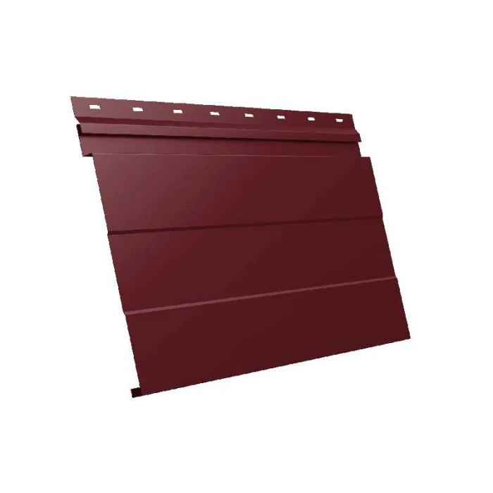 Металлический сайдинг Grand Line Фасадная панель 0.45 мм PE-foil RAL 3005 красное вино
