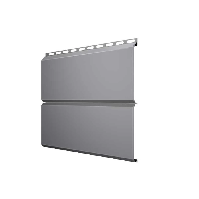 Металлический сайдинг Grand Line ЭкоБрус 0.5 мм Satin с пленкой RAL 7004 сигнальный серый