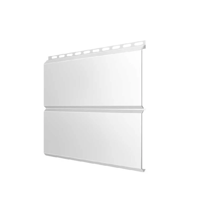 Металлический сайдинг Grand Line ЭкоБрус 0.5 мм Satin с пленкой RAL 9003 сигнальный белый | 345