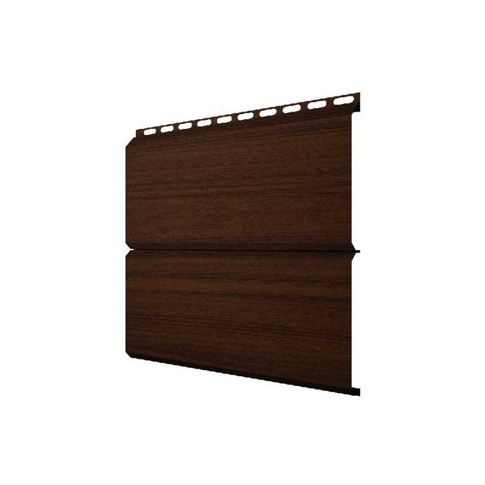 Металлический сайдинг Grand Line ЭкоБрус 0.45 мм 3D Print Elite Choco Wood