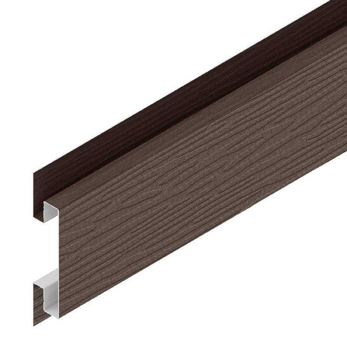 3-D Стыковочный H-профиль 100 фактур. GreenCoat Pural BT Тёмно-коричневый матовый (RR32)