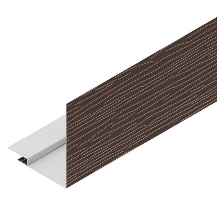 Профиль для оконных и дверных проёмов Аквасистем 100/250 факт Polyester 0,6mm (0,63mm с покрытием) Zn275 Тёмно-коричневый (RR 32)