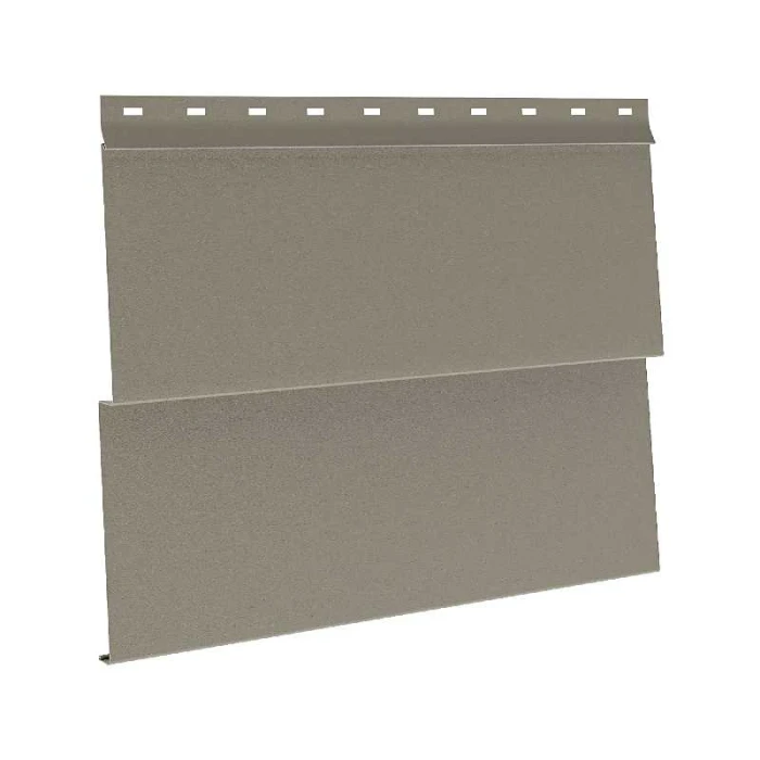 Сайдинг металлический AquAsystem Скандинавская доска узкая двойная Polyester 0,6mm (0,63mm с покрытием) Zn275 Серый мох матовый (RAL 7003)