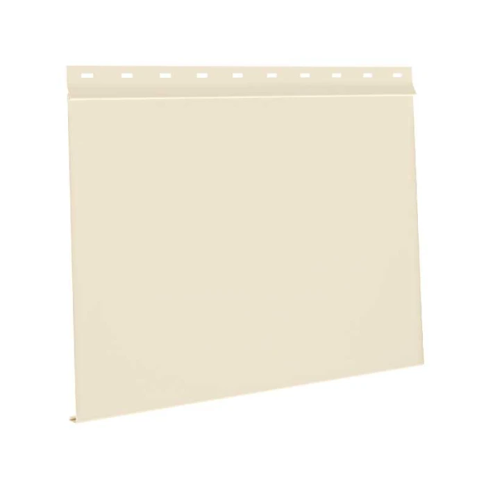 Сайдинг металлический AquAsystem Скандинавская доска широкая Polyester 0,45mm (0,48mm с покрытием) Zn140 Слоновая кость (RAL 1015)