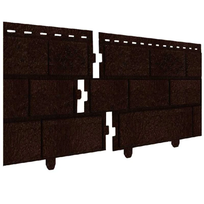 Фасадная панель c двойным замком Stone-House кирпич коричневый