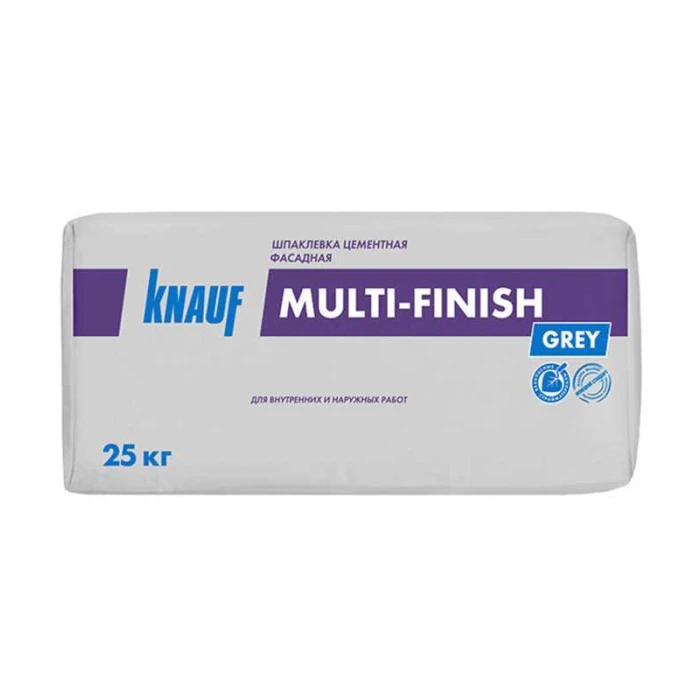 Шпаклевка цементная КНАУФ Мульти-финиш «серый» 25 кг
