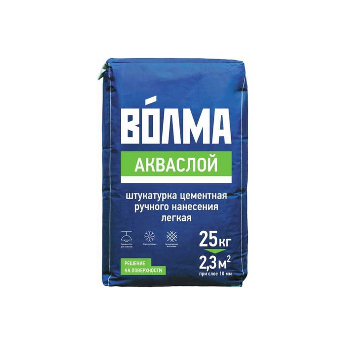 Штукатурка цементная ВОЛМА-Акваслой 25 кг