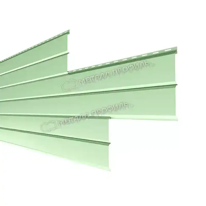 Металлический сайдинг Lбрус-XL Металл-Профиль NormanMP RAL 6019 Зеленая пастель 14х335