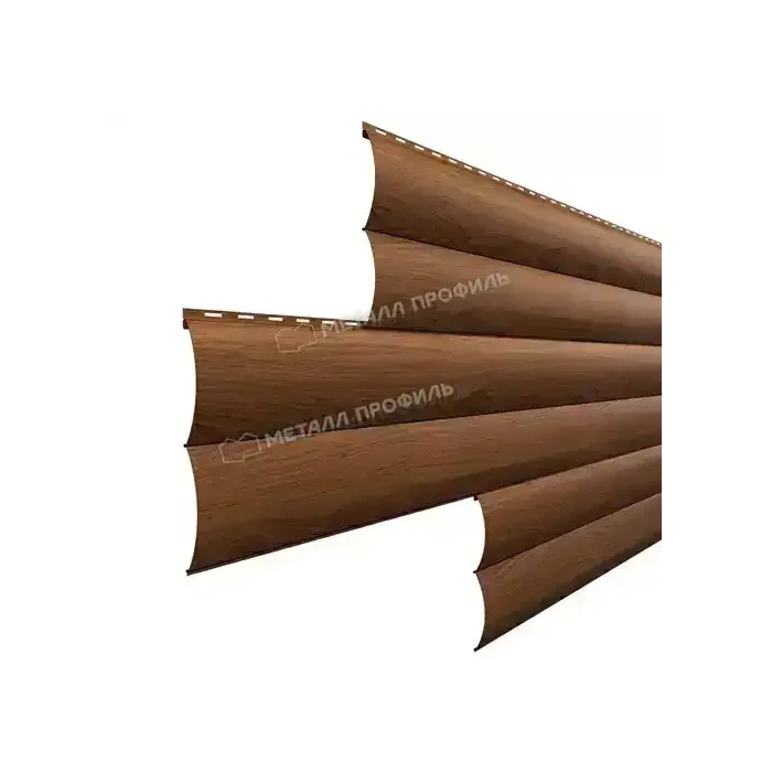 Металлический сайдинг Woodstock-Т Металл-Профиль ECOSTEEL Мореный Дуб 28х330 | матовый