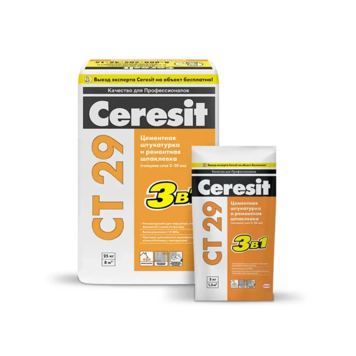 Штукатурка и ремонтная шпаклевка Ceresit CT 29 - 25 кг