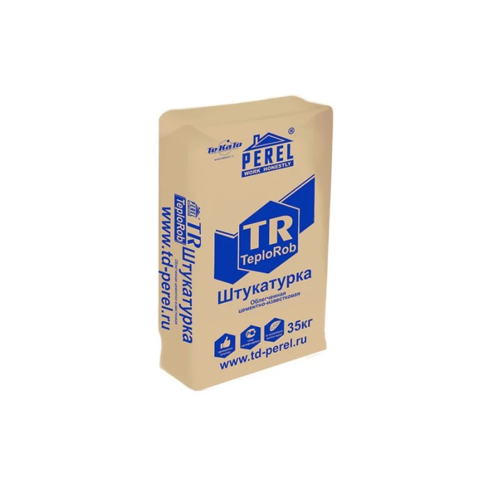 Цементно-известковая штукатурка PEREL 0517 TR, 35 кг