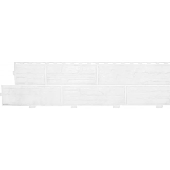 Формованный сайдинг Альта-Профиль Сланцевая порода 3140*270мм Белый