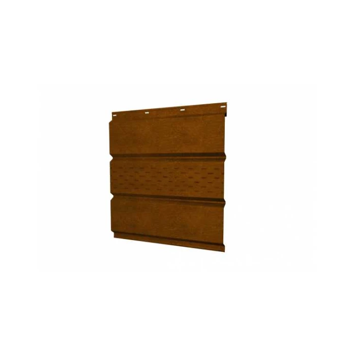 Софит металлический центральная перфорация 0,45 Print Elite с пленкой Golden Wood