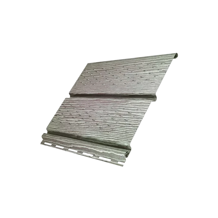 Софит виниловый Ю-Пласт Тимберблок Дуб серебристый с полной перфорацией