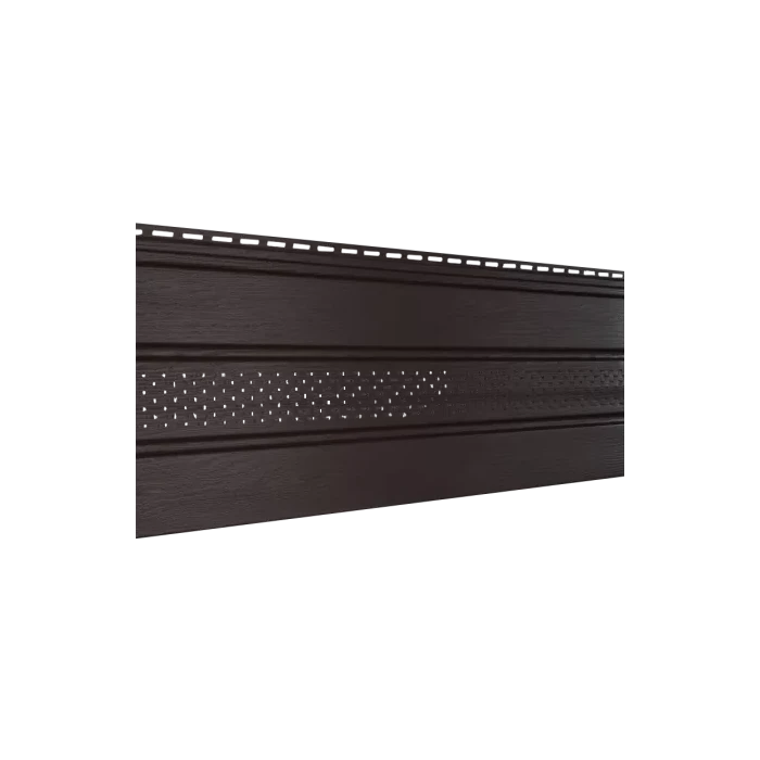 Софит виниловый Ю-Пласт Коричневый с частичной перфорацией