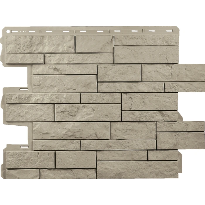 Фасадная панель Альта Профиль Шотландия ЭКО Кремовый 800х590х26