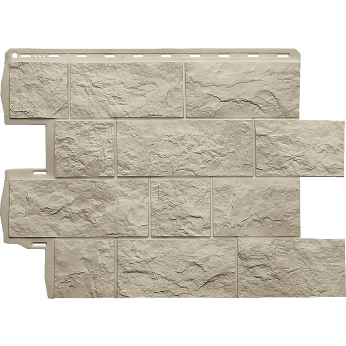 Фасадная панель Альта Профиль Туф ЭКО Кремовый 800х590х26