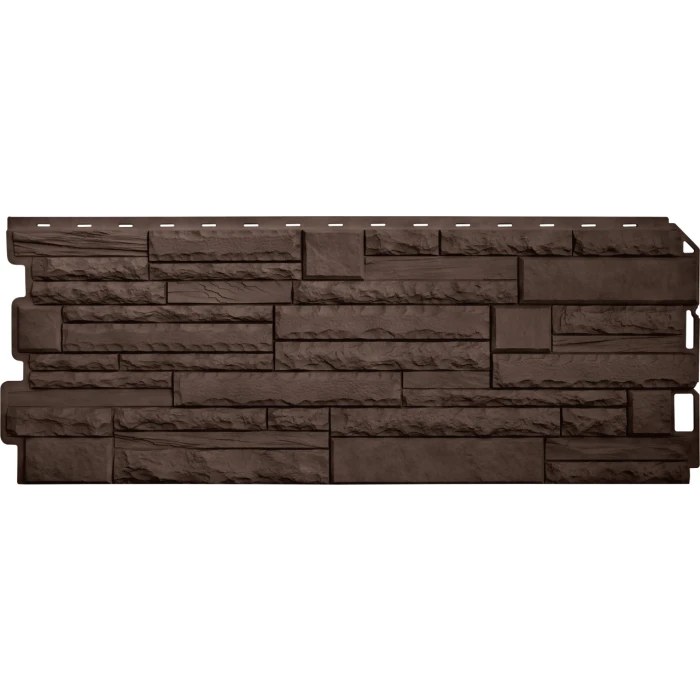 Фасадная панель Альта Профиль Скалистый камень ЭКО Коричневый 1170х450х23
